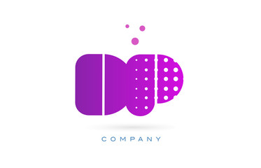 dp d p pink dots letter logo alphabet icon