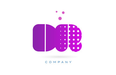 dr d r pink dots letter logo alphabet icon