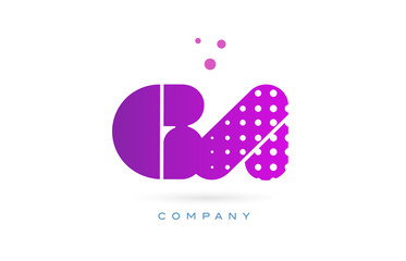ga g a pink dots letter logo alphabet icon