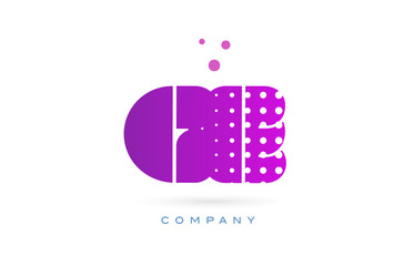 Obraz premium ge g e pink dots letter logo alphabet icon