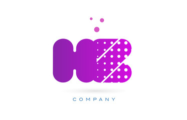 hz h z pink dots letter logo alphabet icon