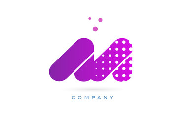 aa a pink dots letter logo alphabet icon