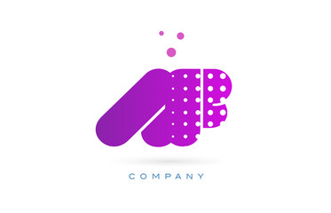 af a f pink dots letter logo alphabet icon