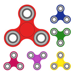 Fidget hand finger spinner stress relieving, colorful toy for removing anxiety and increasing concentration.