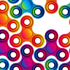 Fidget hand finger spinner stress relieving, colorful toy for removing anxiety and increasing concentration.