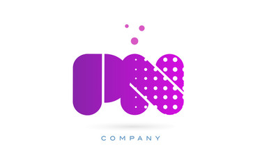 pn p n pink dots letter logo alphabet icon
