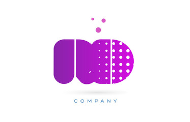 rd r d pink dots letter logo alphabet icon