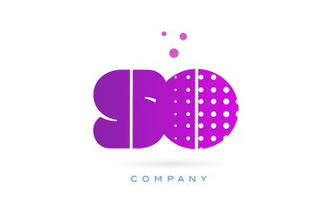 so s o pink dots letter logo alphabet icon