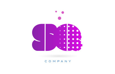 sq s q pink dots letter logo alphabet icon