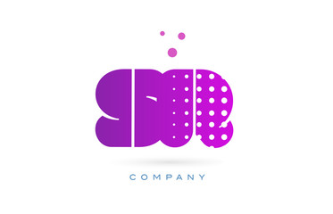 sr s r pink dots letter logo alphabet icon