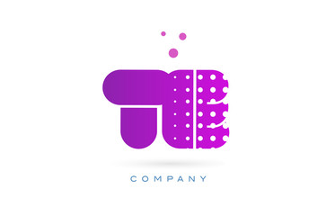 te t e pink dots letter logo alphabet icon