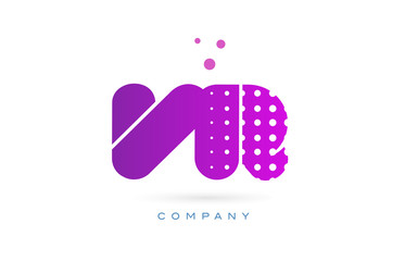 vr v r pink dots letter logo alphabet icon