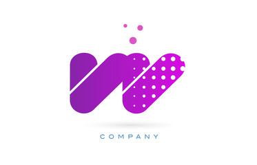 vv v pink dots letter logo alphabet icon
