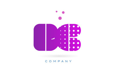 Fototapeta premium bc b c pink dots letter logo alphabet icon