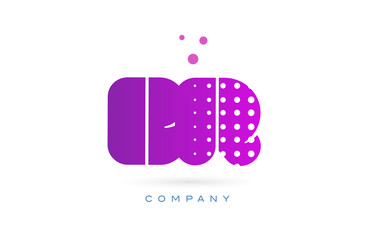 Fototapeta premium br b r pink dots letter logo alphabet icon