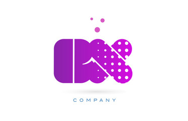bx b x pink dots letter logo alphabet icon