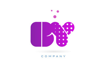by b y pink dots letter logo alphabet icon