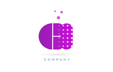 ci c i pink dots letter logo alphabet icon
