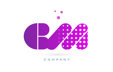 cm c m pink dots letter logo alphabet icon