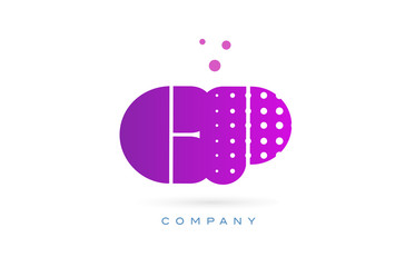 cp c p pink dots letter logo alphabet icon