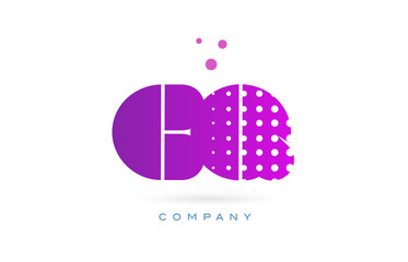 cq c q pink dots letter logo alphabet icon