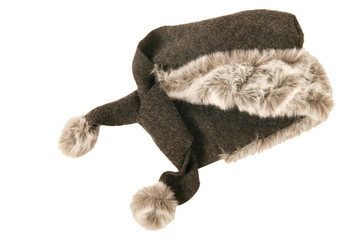 Cap with fur, russian hat, isolated