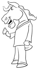 horse character coloring book