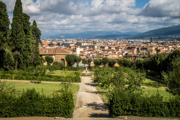 Blick vom Boboli-Garten über Florenz