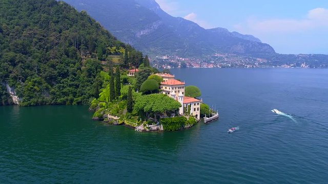 Aerial 4K - Villa del Balbianello (1787) - Lavedo - Lenno - Lago di Como (IT) 
