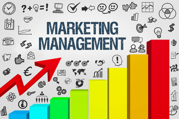 Marketing Management / Diagramm mit Symbole