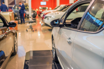 New cars at dealer showroom