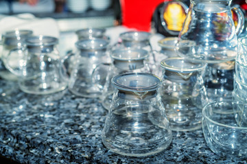 Empty glass jars