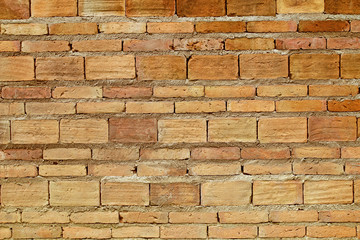 red brick wall texture grunge background to interior design