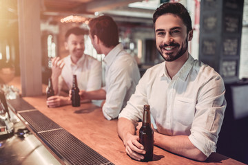 Businessmen in bar