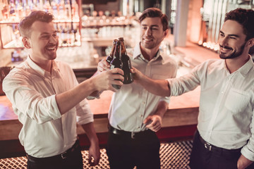 Businessmen in bar