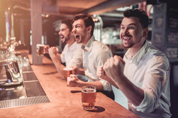 Businessmen in bar