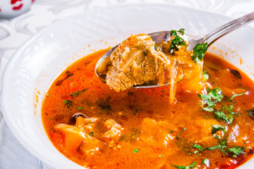 Armenian soup with meat