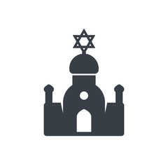 synagogue icon on white
