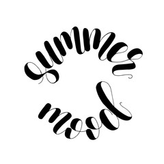 Summer mood. Lettering illustration.