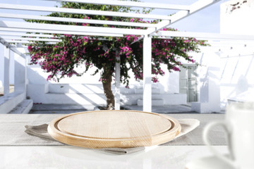 white background of table place 