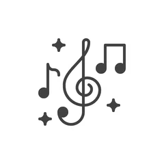  Treble clef and music notes icon vector, filled flat sign, solid pictogram isolated on white. Music symbol, logo illustration. Pixel perfect © alekseyvanin