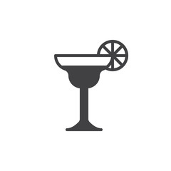 Cocktail margarita icon vector, filled flat sign, solid pictogram isolated on white. Symbol, logo illustration. Pixel perfect