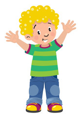 Funny little african boy