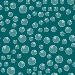 Light blue bubble seamless pattern colorful aquarium water wallpaper underwater background vector illustration
