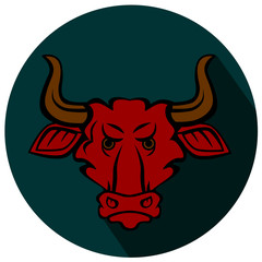 Angry bull mascot character vector eps 10