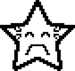 Crying 8-Bit Cartoon Star