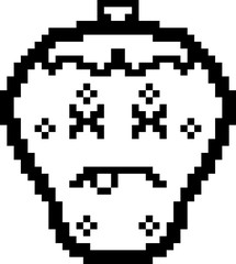 Dead 8-Bit Cartoon Strawberry
