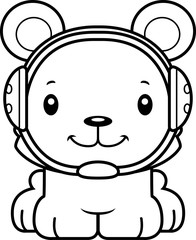 Cartoon Smiling Wrestler Bear