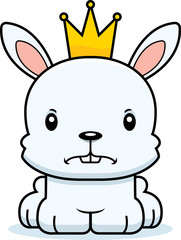 Obraz na płótnie Canvas Cartoon Angry Prince Bunny