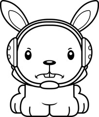 Fototapeta na wymiar Cartoon Angry Wrestler Bunny